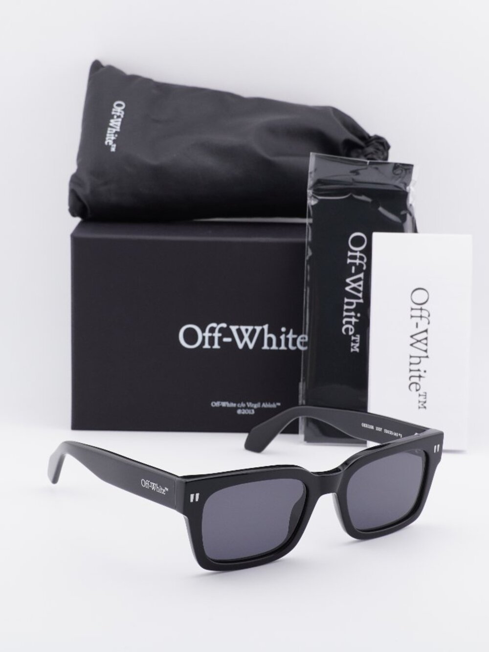 Off-White OERI108 MIDLAND 1007 Square Sunglasses – Black / Grey